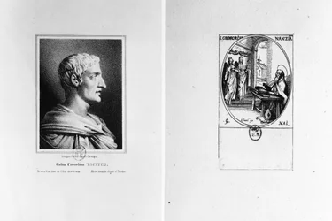 Gaius Cornelius Tacitus and St. Gregory of Nazianzus, engraved by Julien and Israel