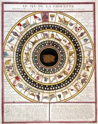 Game of the owl, image of Epinal from the 19th century