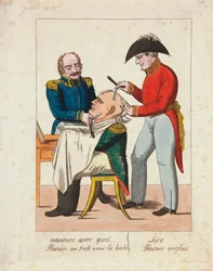 Gentlemen, what do you use to shave my beard? English razor Sir