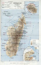 Geographic Map of the Colony of Madagascar and Its Dependencies, in "La Mise en Valeur des Colonies Francaises", Albert Sarraut