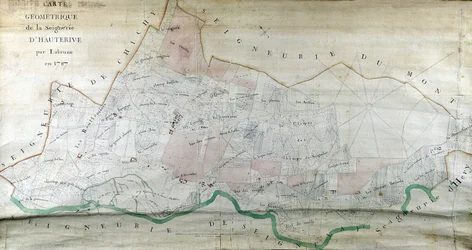 Geometric Map of the Seigneury of Hauterive by Labrune in 1787