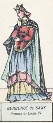 Gerberge of Saxony, Wife of Louis IV (engraving)