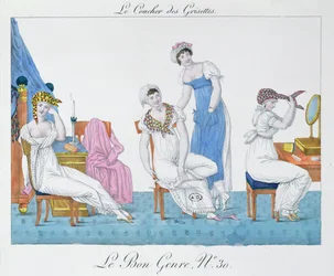 Grisettes Preparing for Bed, Plate 30 from 