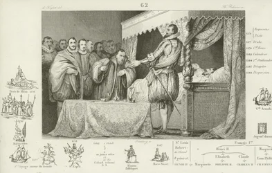 Henry III of France on his deathbed, 1589