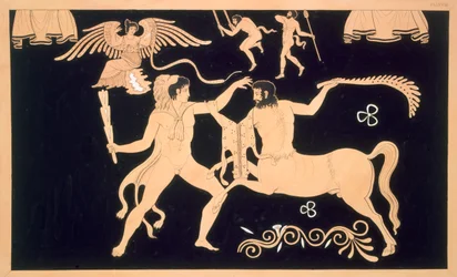 Hercules in combat with the centaur Chiron, published 1808-10