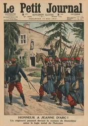 Honour to Joan of Arc, a Regiment Saluting the Birthplace of the Heroine at Domremy, front cover illustration from 