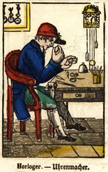 Horologer; Series on the image crafts of Epinal of the 19th century