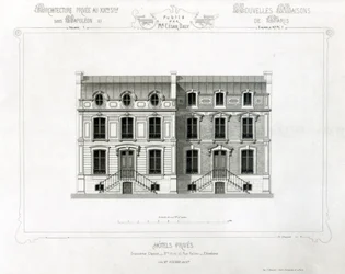 Hotels Prives, 10 & 12 Rue Balzac, Paris, from Architecture Privee au C19th