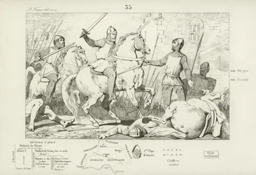 Hugh Capet captures Charles of Lorraine, 991