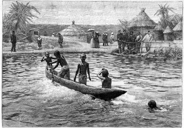 Human Zoo - ethnographic exhibition of West Africa at Champ de Mars (Paris)
