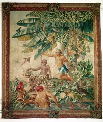 Hunting, from the Tenture des Nouvelles Indes, Gobelin Workshop