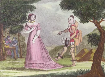 Illustration for Riquet a la Houppe, fairy tale by Charles Perrault, c. 1820-30