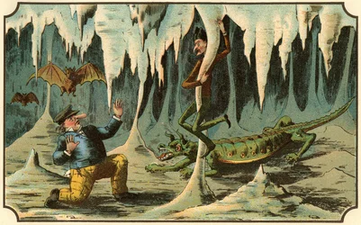 Illustration of the book "Voyage dans la lune avant 1900" by A. de Ville-d
