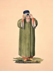 Imam Calling to Prayer, probably by Cousinery, Ottoman period, third quarter of 18th century