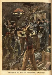 In Pursuit of Two Thieves, Avenue Daumesnil, Paris, Engraving in "Le Pelerin"