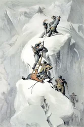 Incident before reaching the Grands Mulets in the valley of Chamonix