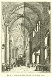 Interior of Saint-Julien le Pauvre, current state