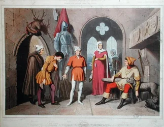 Interior of a Castle in the Vosges during the Fourteenth century