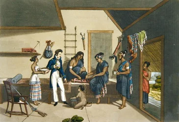 Interior of a House in Coupang, Timor, from 