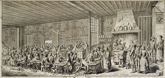 Interior of a cabaret 