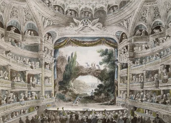 Interior of the Comedie Francaise Theatre in 1791, after an original watercolour