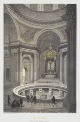 Interior of the dome and tomb of Napoleon I, Les Invalides, Paris