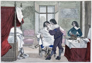 Interior of the House of a Barber in the 17th Century - in 