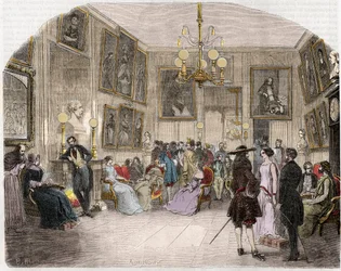 Interior view of the greenroom (Comedie Francaise in Paris)