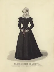 Isabelle de Limeuil, Maid of Honour to Catherine de Medici, wife of King Henry II of France
