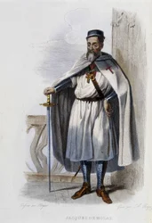 Jacques de Molai (or Molay), last grand master of the Order of the Templars (1243-1314) - in 