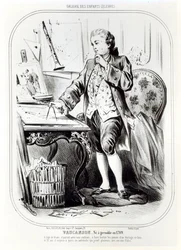 Jacques de Vaucanson as a child, illustration from Galerie des Enfants Celebres