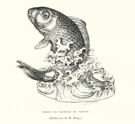 Japanese faience carp