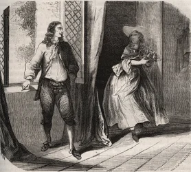 Jean Baptiste Poquelin, dit Moliere proposed to the comedian Mademoiselle de Brie (Catherine Leclerc du Rose)