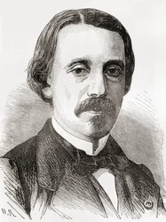 Jean Bernard Léon Foucault, from Les Merveilles de la Science, published c.1870 (engraving)
