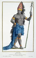 Jean, King of the Congo, Engraved by Pierre Duflos, 1780