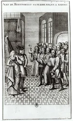 Jean de Bretagne (1293-1345) Count of Montfort, and his wife being welcomed in Nantes