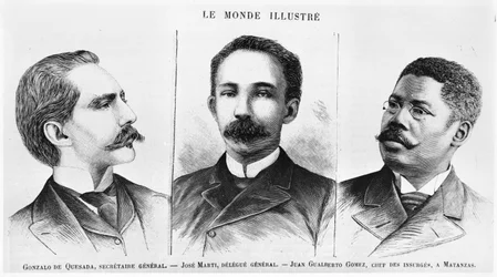 Jose Marti (1853-95), Gonzalo de Quesasa (1868-1915), Juan Gualberto Gomez (1854-1933), Illustration from Le Monde Illustre