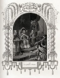 Jubilee in Rome in 1450, during the pontificate of Nicholas V. Engraving to illustrate 