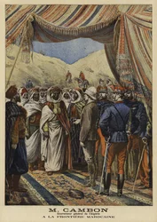 Jules Cambon, French Governor-General of Algeria, at the Moroccan border, 1897