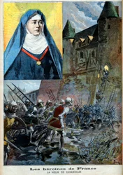 Julienne Duguesclin (1377-1404) Benedictine nun, illustration Le Petit Journal of 23 July 1894