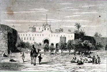 Khartoum, Sudan, in the 1860s, Engraved by Alfred Louis Sargent