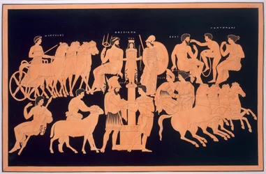 King Oenomaus, Hippodamia, and Olympian gods, published 1808-10