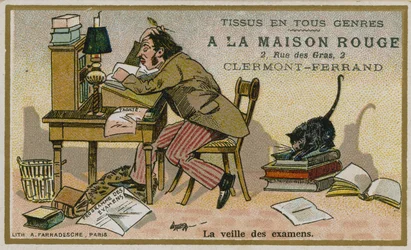La Maison Rouge Trade Card, The Eve of the Exams