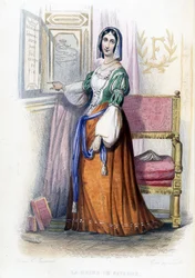 The Queen of Navarre (Margaret?) - in 
