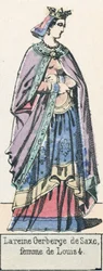Queen Gerberge of Saxony, wife of Louis IV
