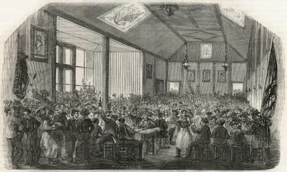 La taverne des Canotiers in Bercy in the 19th century - Engraving in 