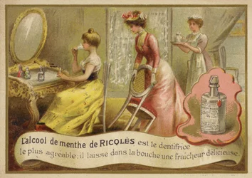 Lady Using Mouthwash