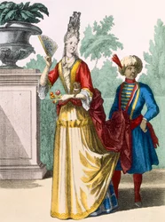 Lady in summer dress, c.1690-1700
