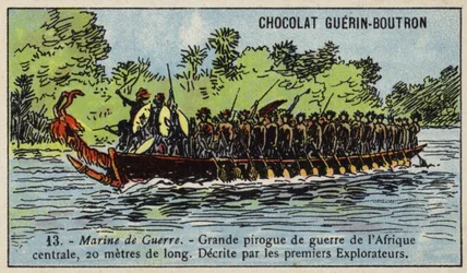 Large Central African war canoe