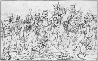 Last Moments of Marshal Lannes, Duke of Montebello, at the Battle of Essling on 22nd May 1809 (after Albert Paul Bourgeois)